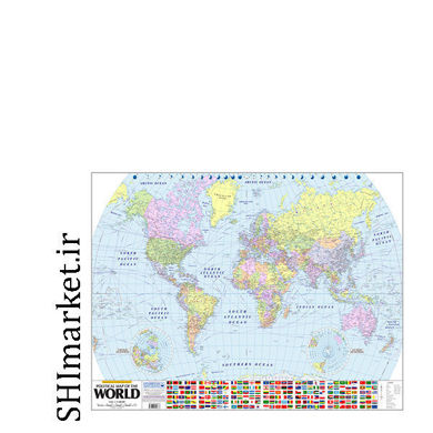 خرید اینترنتی نقشه سیاسی جهان THE WORLD POLITICAL MAP در شیراز